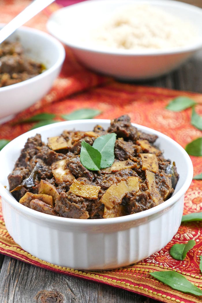 Instant Pot Kerala Beef Fry on MyHeartBeets.com