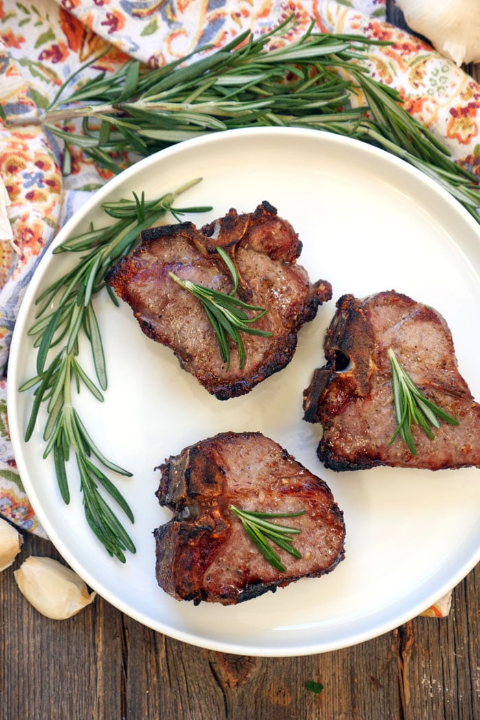Easy Broiled Lamb Chops by Ashley of MyHeartBeets.com