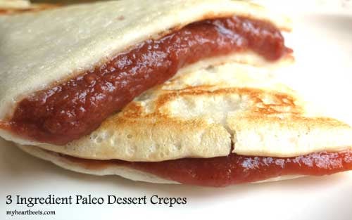 paleo crepe filled with apple butter! 