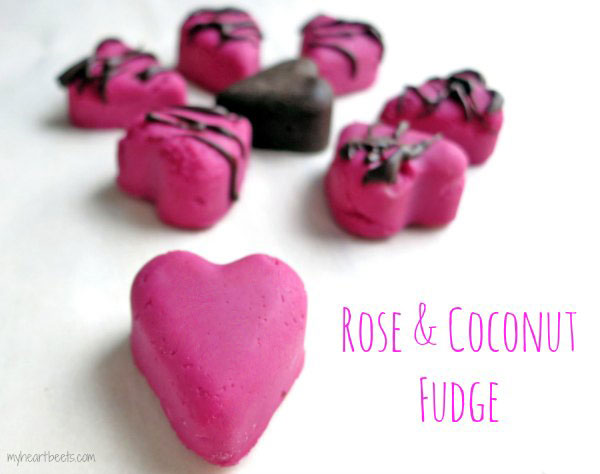 rose flavored coconut fudge www.myheartbeets.com