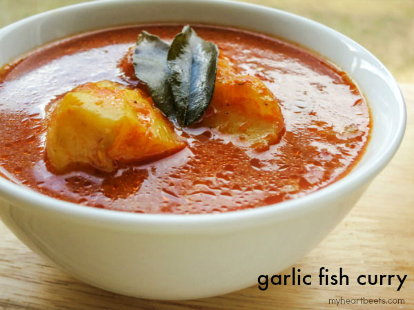 simple and tasty garlic fish curry by myheartbeets.com
