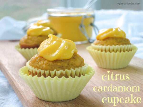 citrus cardamom cupcake by myheartbeets.com