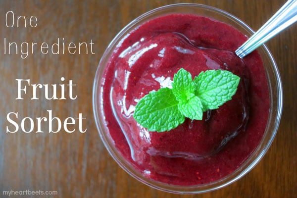 How to make one ingredient fruit sorbet by myheartbeets.com