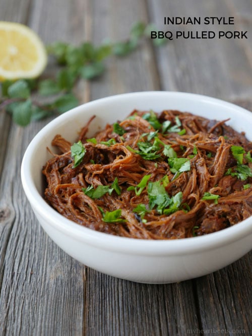 Indian Style Pulled Pork by Ashley of myheartbeets.com