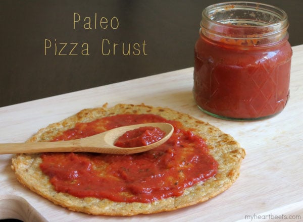 paleo pizza crust by myheartbeets.com
