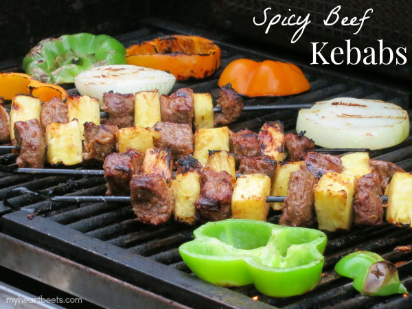 spicy beef kebab by myheartbeets.com