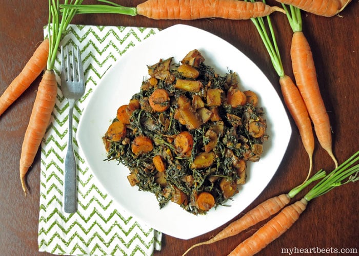A dish made with carrot tops! Simple & tasty! myheartbeets.com