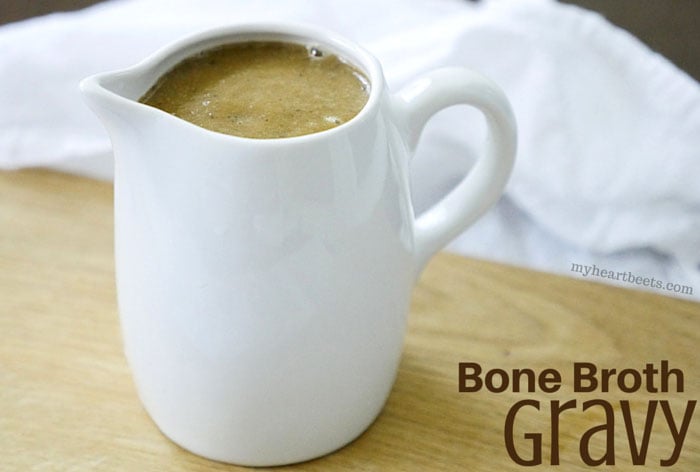 bone broth gravy by myheartbeets.com