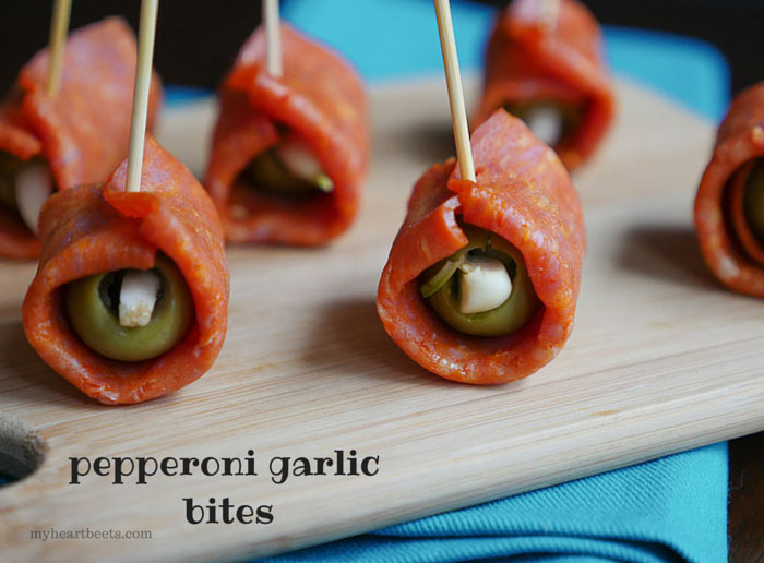 pepperoni garlic bites by myheartbeets.com