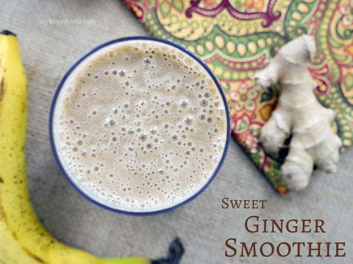 Sweet Ginger Smoothie by myheartbeets.com
