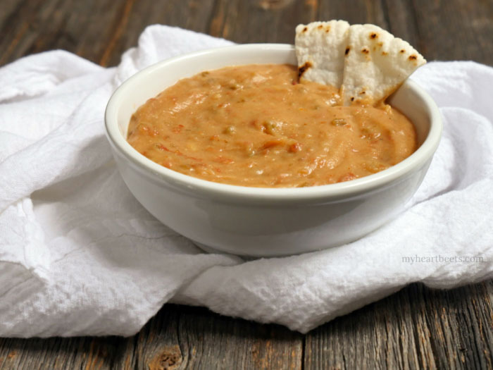 Dairy-free, Vegan & Paleo QUESO DIP by MyHeartBeets.com