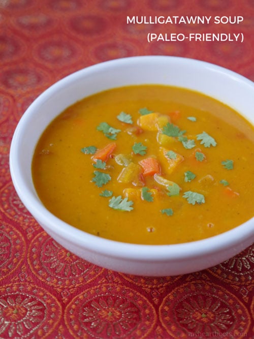 Mulligatawny Soup - paleo, no lentils, dary-free -- by Ashley of MyHeartBeets.com