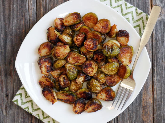 Roasted Chipotle Maple Brussels Sprouts by Ashley of MyHeartBeets.com