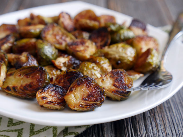 Roasted Chipotle Maple Brussels Sprouts by Ashley of MyHeartBeets.com