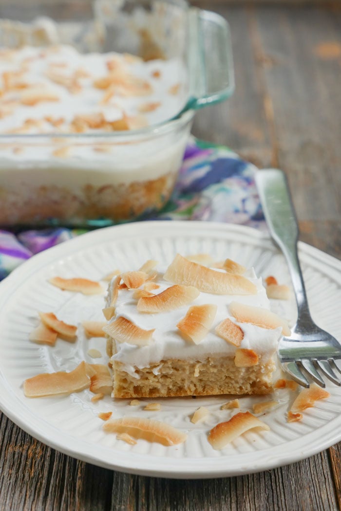 Coconut Tres Leches Cake (paleo, gluten-free and dairy-free) by Ashley of MyHeartBeets.com