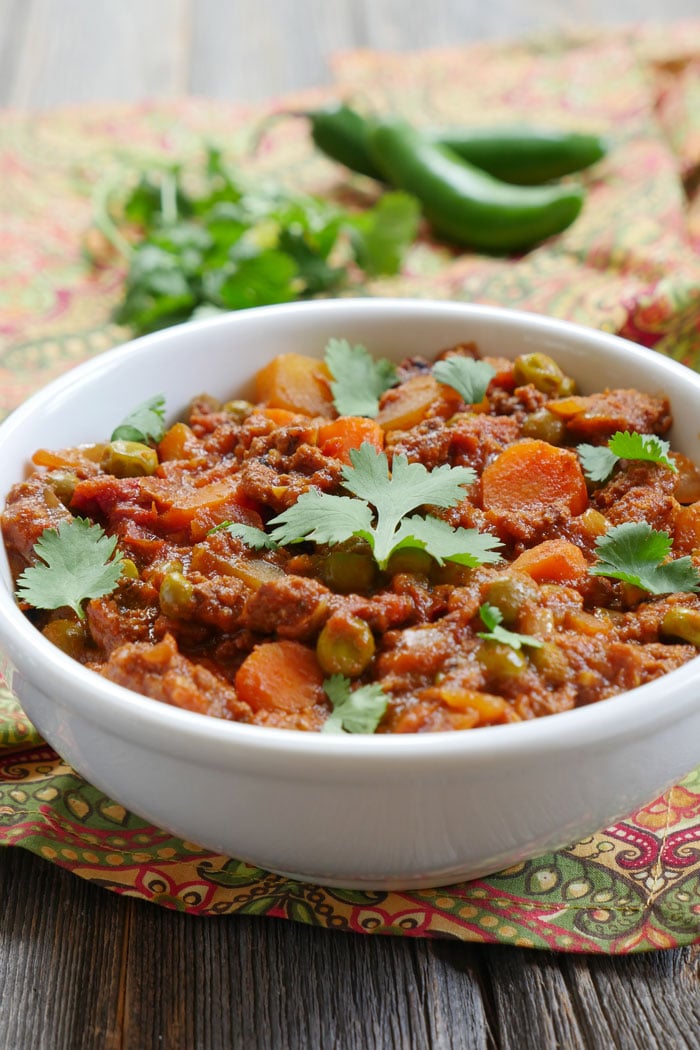 Indian Ground Lamb Curry by Ashley of MyHeartBeets.com