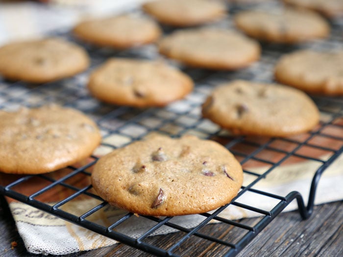 4-ingredient Tahini Chocolate Chip Cookies by Ashley of MyHeartBeets.com