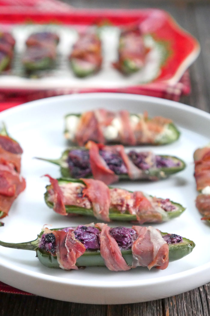 Prosciutto Goat Cheese Jalapeño Poppers by Ashley of MyHeartBeets.com