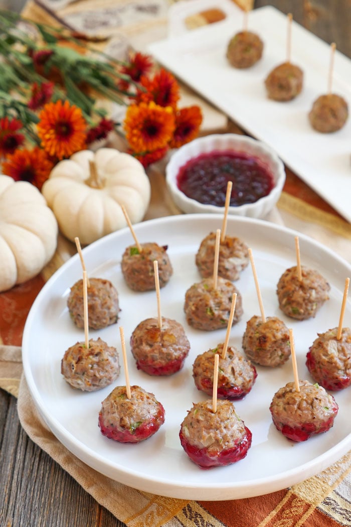Thanksgiving Meatballs by Ashley of MyHeartBeets.com