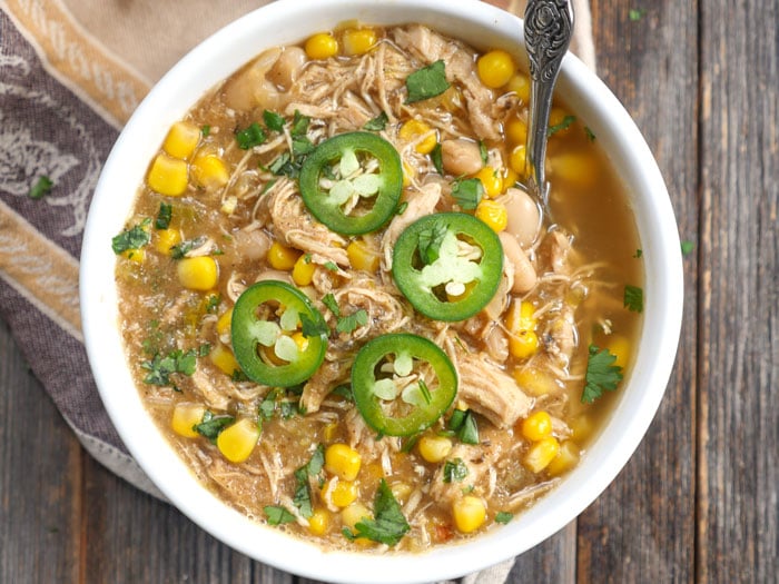 White Chicken Chili by Ashley of MyHeartBeets.com