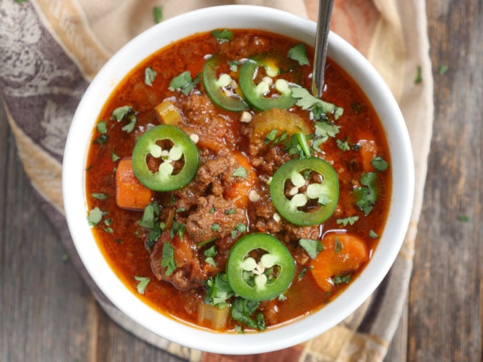 Hearty Ground Beef recipe (whole30) by Ashley of MyHeartBeets.com