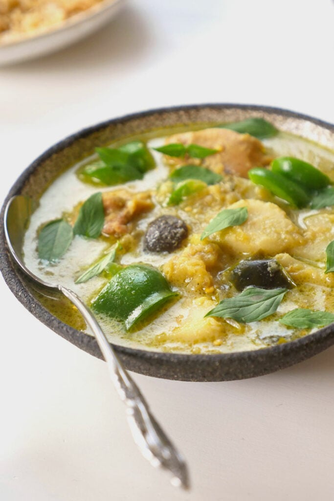 Thai Green Curry with eggplant and chicken