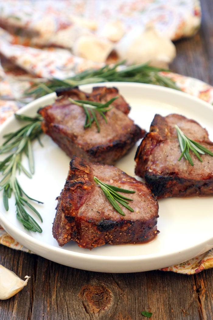 Easy Broiled Rosemary Lamb Chops | My Heart Beets