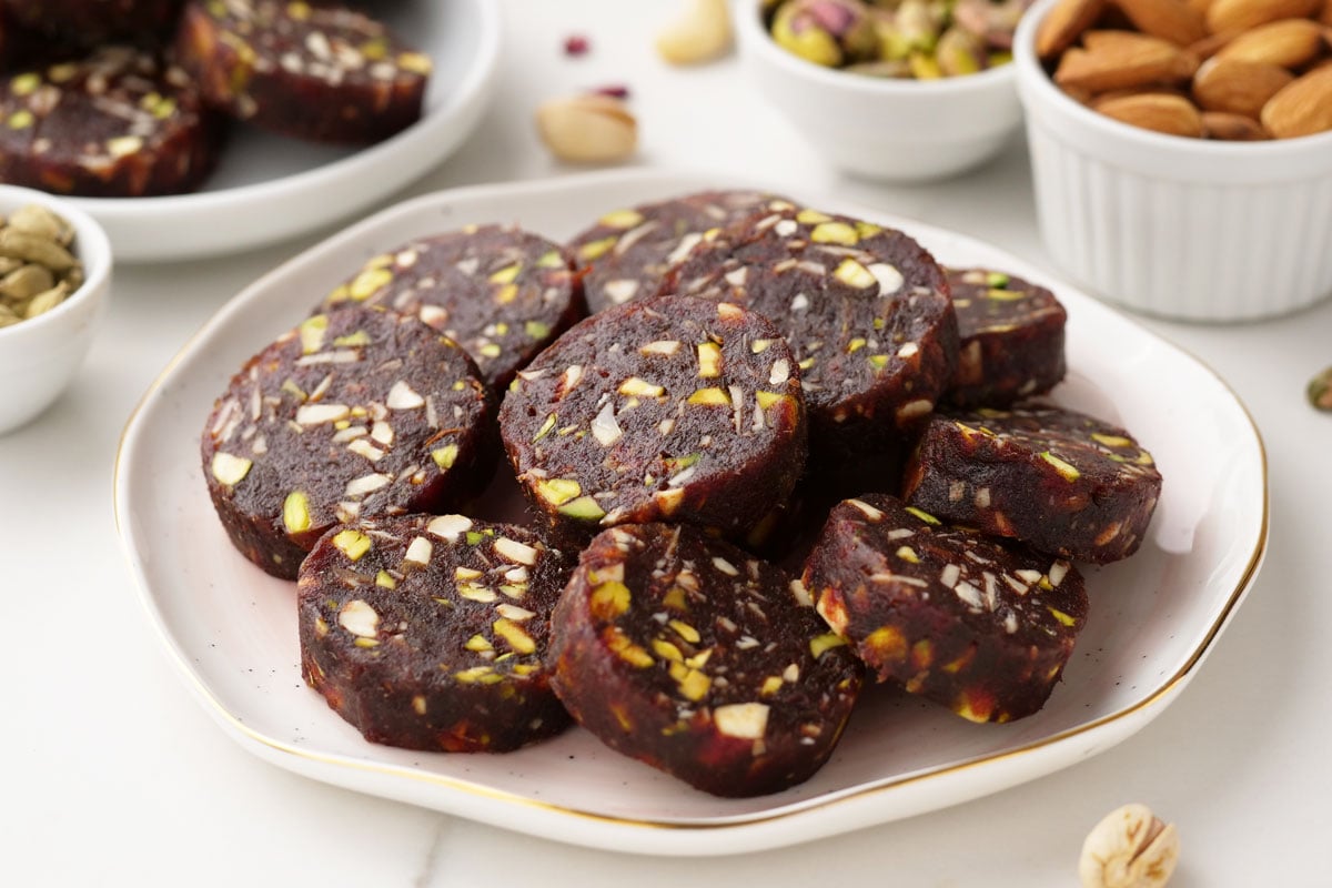 Instant Pot Khajoor ki Mithai (Date Fudge) | My Heart Beets