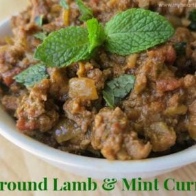 Ground Lamb and Mint Curry by www.myheartbeets.com