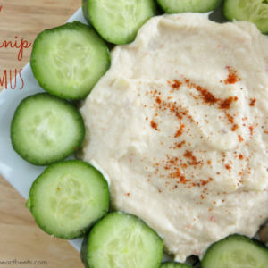 Spicy Parsnip Hummus + The Paleo Foodie Cookbook Giveaway! www.myheartbeets.com