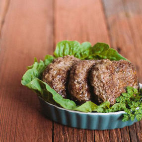 These herbed breakfast patties are made with fresh rosemary, sage and thyme. Recipe is on MyHeartBeets.com