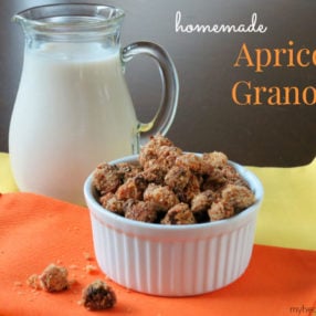 homemade apricot granola myheartbeets.com
