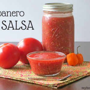 a spicy, fermented Habanero Salsa by myheartbeets.com