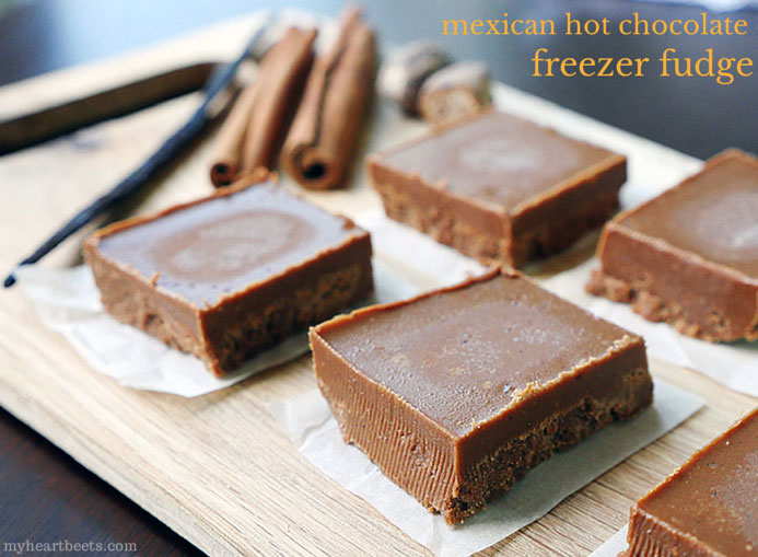 Mexican Hot Chocolate Freezer Fudge | My Heart Beets