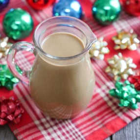 This Gingerbread Coffee Creamer is dairy-free and paleo-friendly. Recipe by Ashley of MyHeartBeets.com