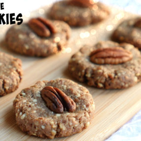 pecan pie cookies made with 3-ingredients by myheartbeets.com