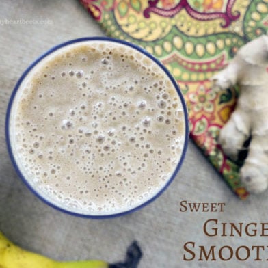 Sweet Ginger Smoothie by myheartbeets.com