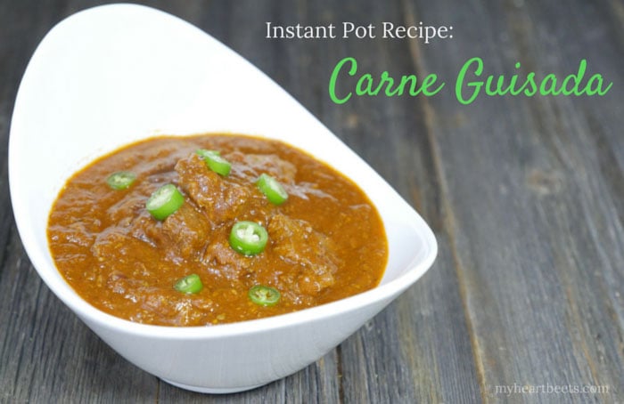 Instant Pot Pressure Cooker Recipe: Carne Guisada on myheartbeets.com