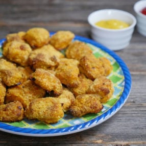 baked paleo chicken nuggets by myheartbeets.com