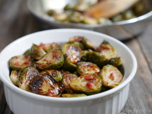 Roasted Brussels Sprouts with Apple Cider Glaze | My Heart Beets