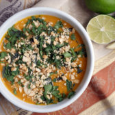 This Thai Butternut Squash Soup is a dairy-free and paleo-friendly recipe by Ashley of MyHeartBeets.com