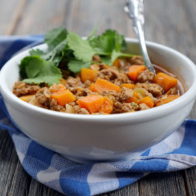 Spicy Chipotle Butternut Squash Turkey Chili by Ashley of MyHeartBeets.com