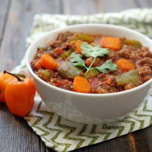 Instant Pot Habanero Chili by Ashley of My Heart Beets.