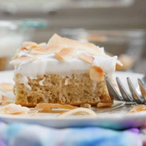 Coconut Tres Leches Cake (paleo, gluten-free and dairy-free) by Ashley of MyHeartBeets.com
