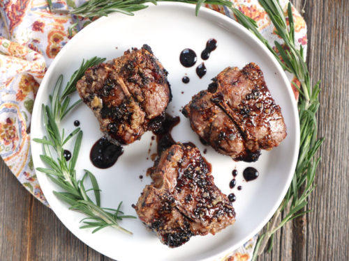 Fire and Food: Spit Roasted Lamb Chops with Garlic & Rosemary