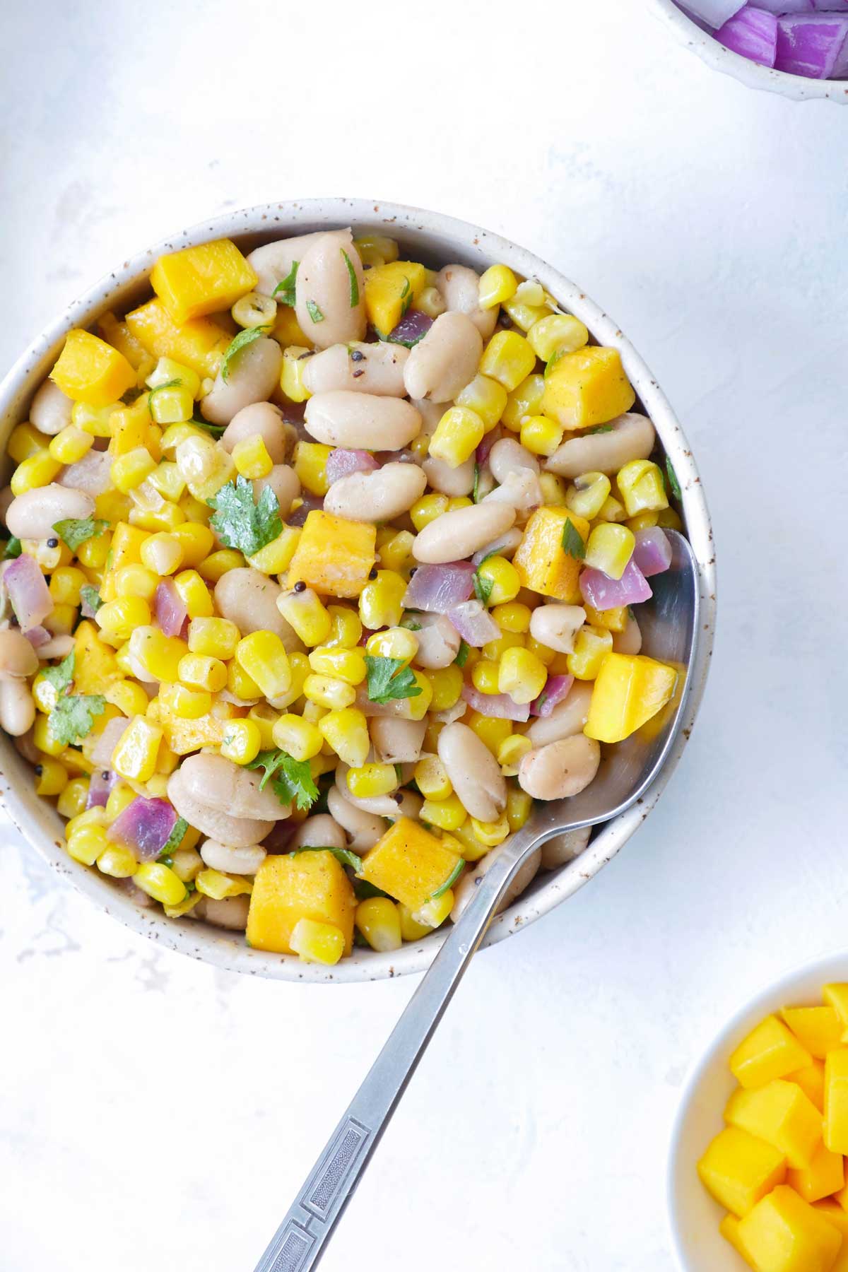 Indian bean corn dip chaat
