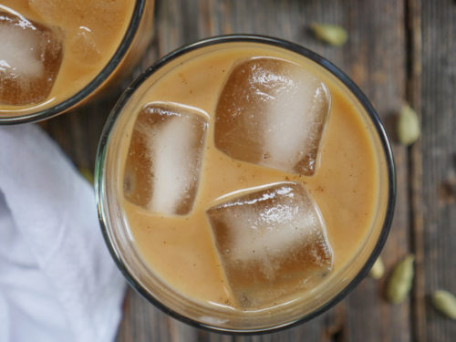 Cold coffee convenience: Prepacked cup of ice for iced coffee From