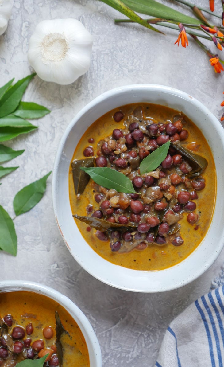 Instant Pot Kerala Kadala Curry (Brown Chickpeas in Coconut Curry) by Ashley of MyHeartBeets.com