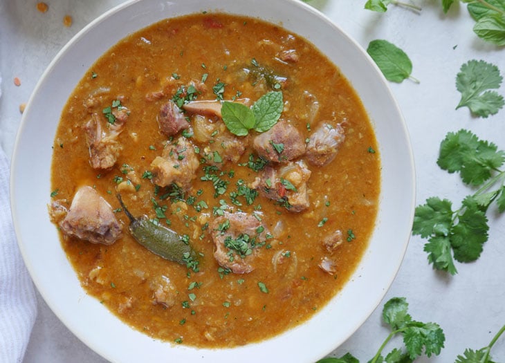 Instant Pot Dal Gosht (Lentils with Goat) by Ashley of MyHeartBeets.com