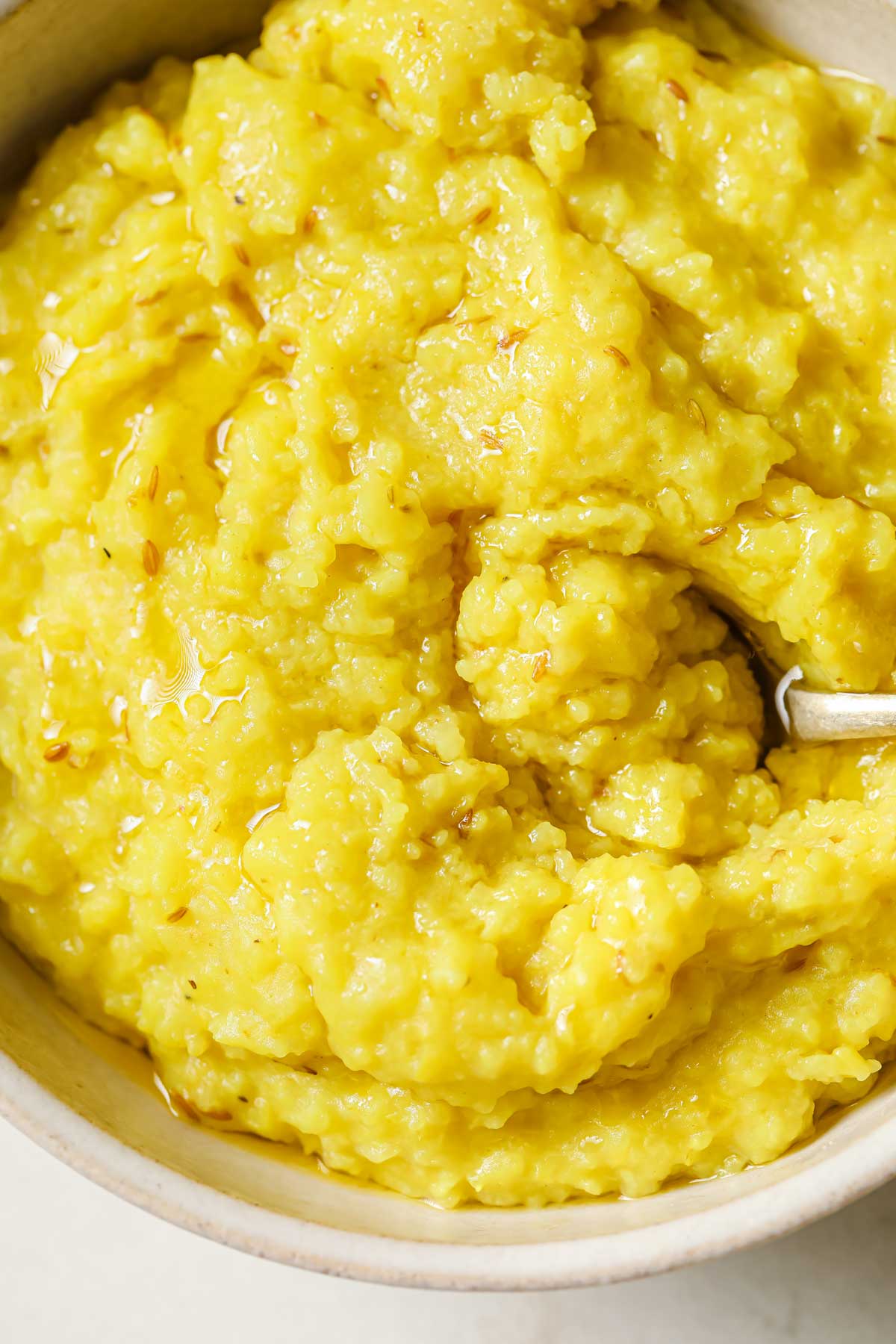 khichdi (rice and yellow lentil porridge)